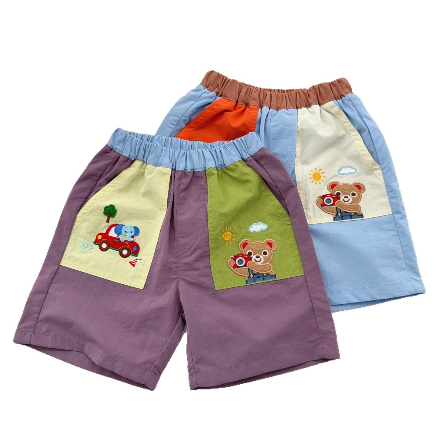 Boys Pocket Summer Cartoon Taking Picture Children's Pants