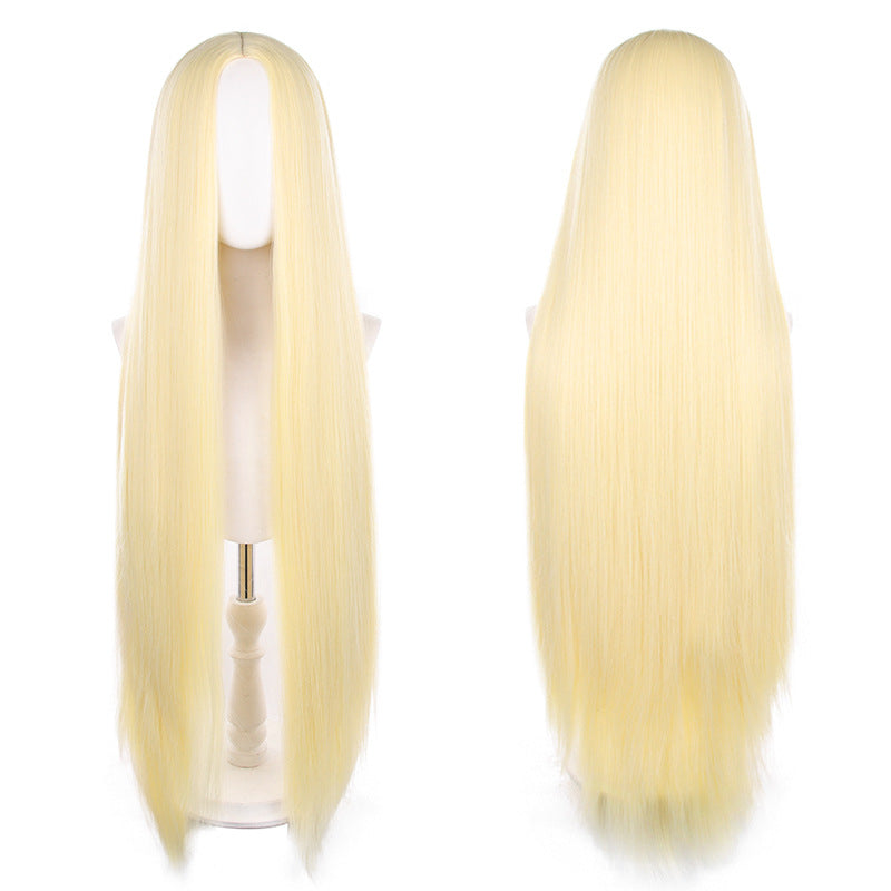 Mid-length Universal Long Straight Scalp Style Cos Wig