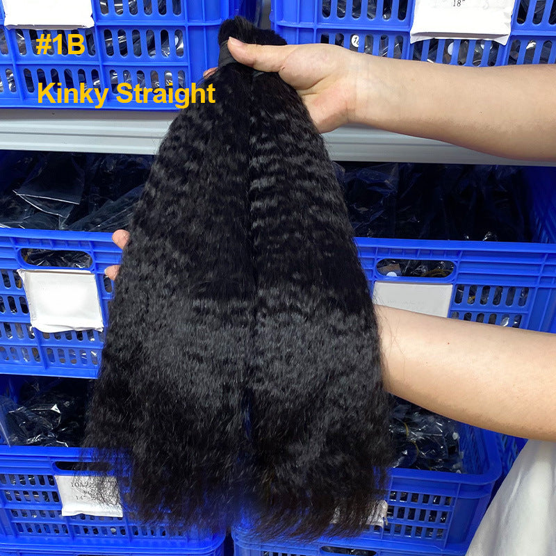 Innovative Charming Casual Human Bulk Band Real Hair Wig