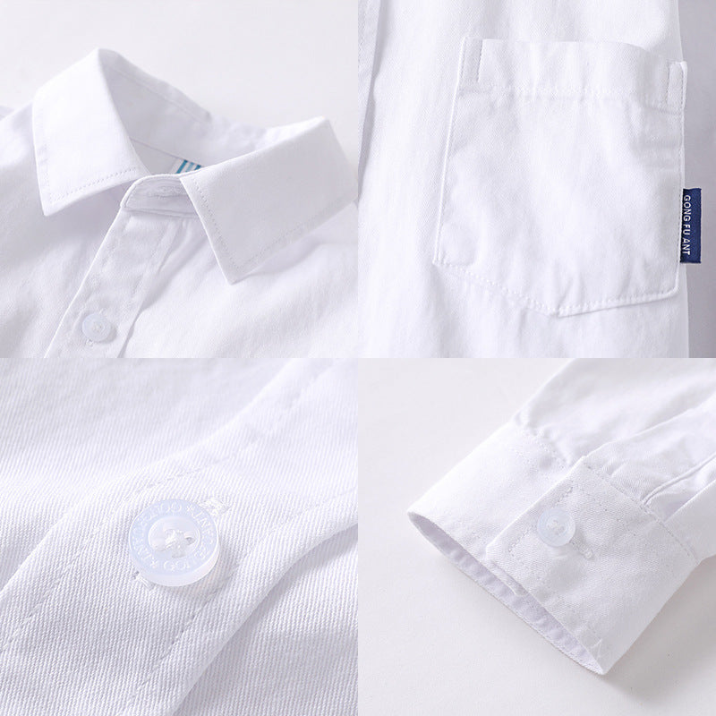 Children's Long-sleeved Cotton Performance Host Dress Primary Children's Shirt