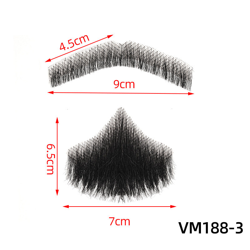 Fake Beard Invisible Seamless Human Hair Eyebrows Film Television Props Other Wig