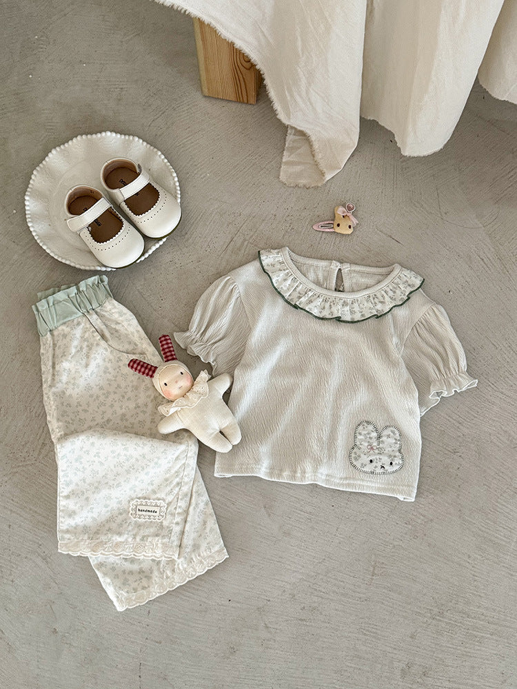 Thin Infant Cute Wild Top Bottoming Shirt Summer Clothing Class Children's T-shirt