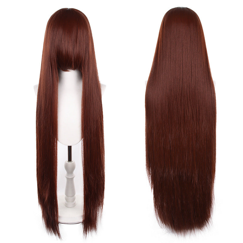 Mao Style Universal Scalp Head Long Bangs Cos Wig