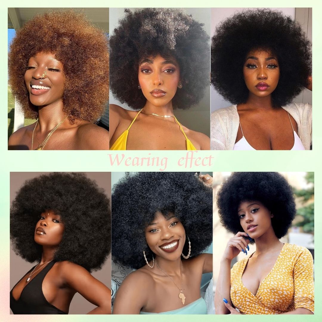 Afro Fiber Head Cover Long Straight African Small Wig Short Curly Hair