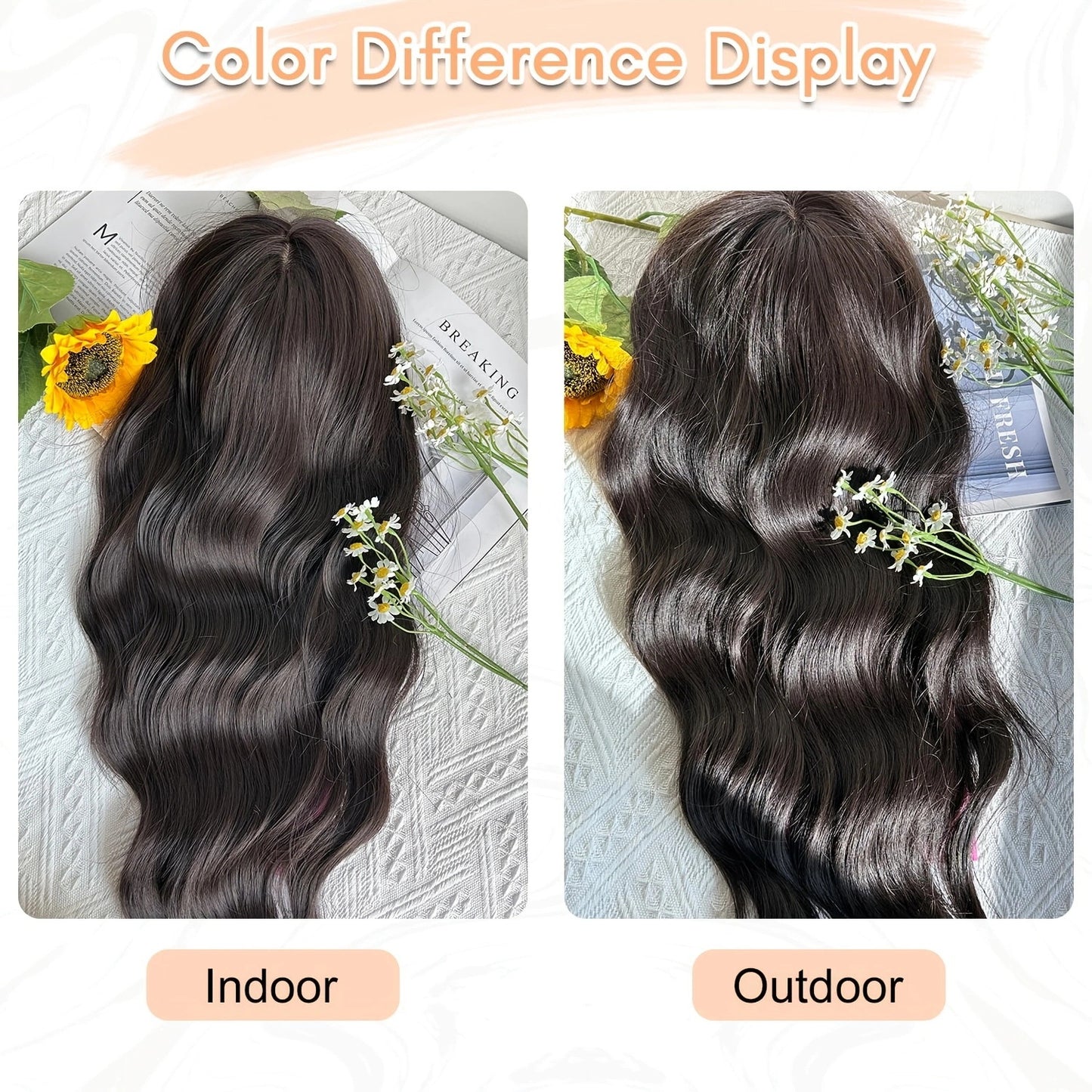 Women's Synthetic Clip-on Hair Piece For Thinning Wig