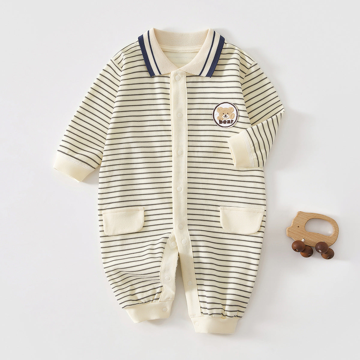 Women's & Men's Infant Long Sleeve One-piece Romper Clothes Born Pure Cotton Cartoon Jumpsuit, Climbing Suit