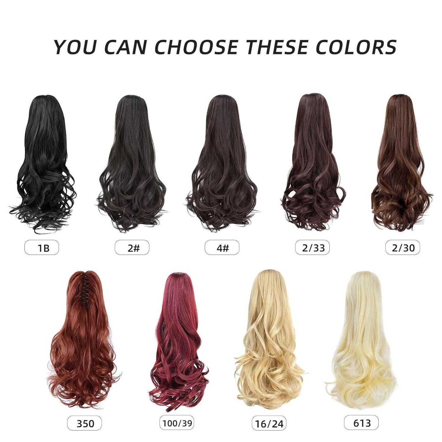 Tiger Mouth Grip Female Double Ladies Wig Ponytail