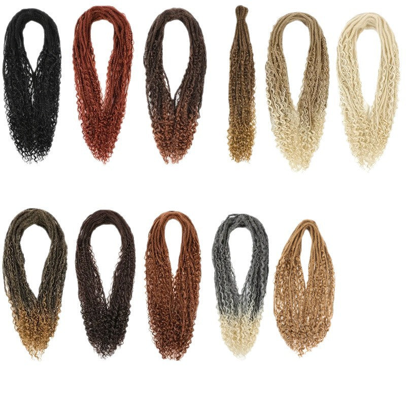 Dreadlocks Double-tailed Rolled Tail Three-strand Braid Wig Ponytail