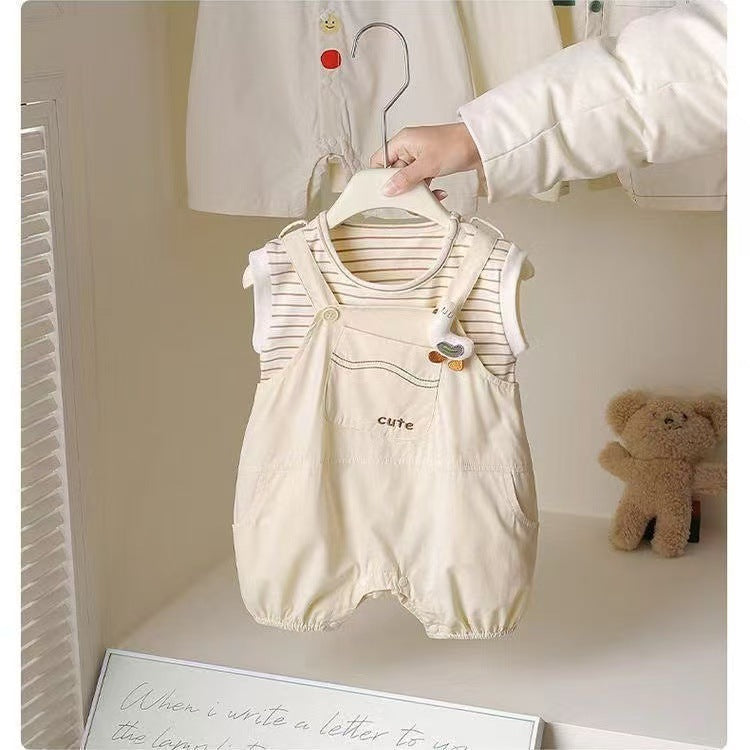Jumpsuit Bib Pants Thin Two-piece Trendy Super Cute Western Jumpsuit, Climbing Suit