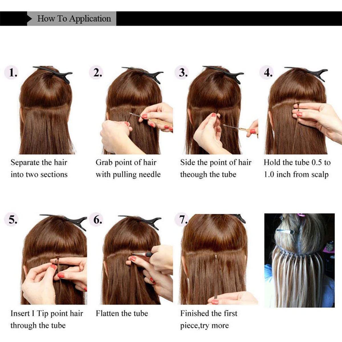 Cm Color Feather Hair Extension Fiber Chemical Wig Ponytail