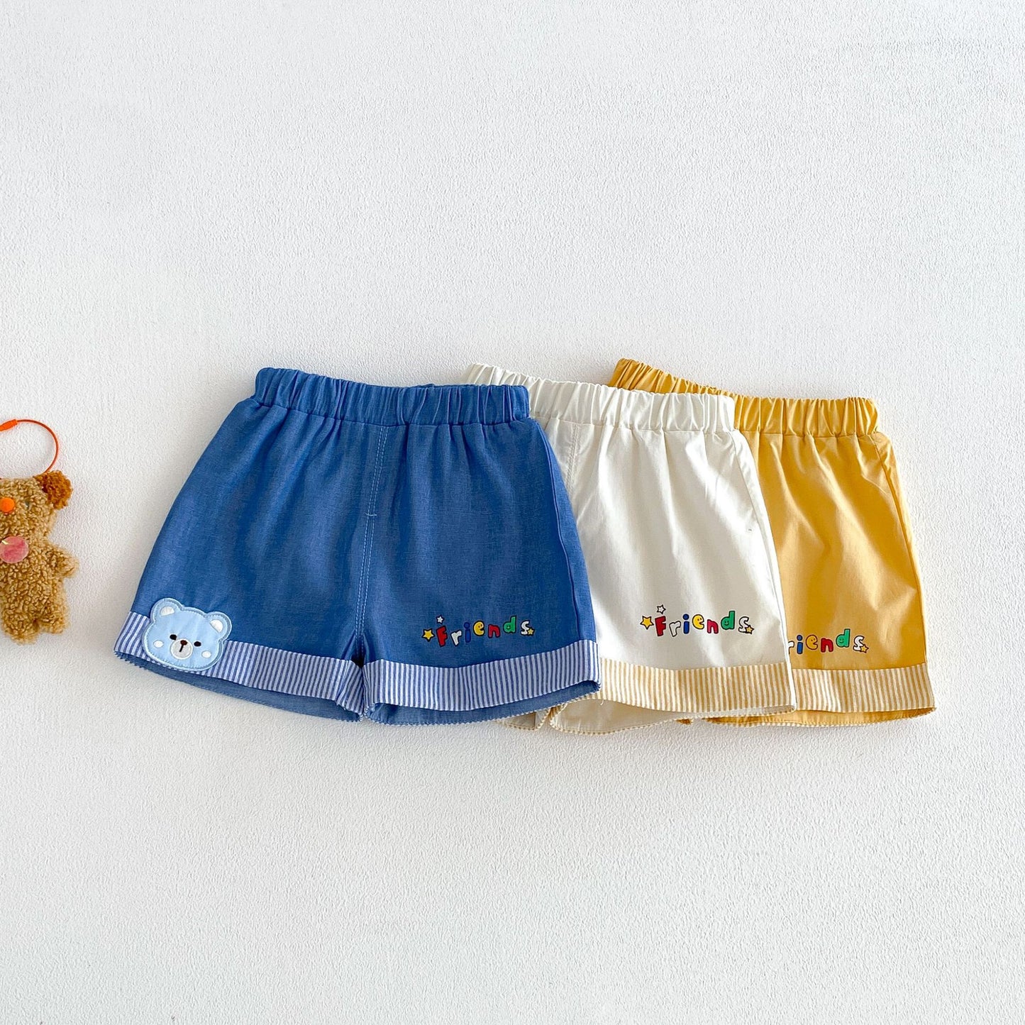 Children's Patch Shorts Summer Boys Fashionable Cartoon Floral Print Casual Children's Pants