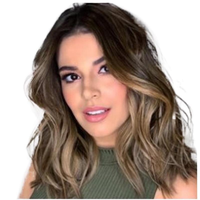 Chemical Fiber Female Head Cover Dyed Long Bangs Medium Wig Short Curly Hair