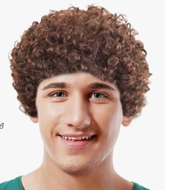 Female Black Chemical Fiber Micro Volume Wig Short Curly Hair