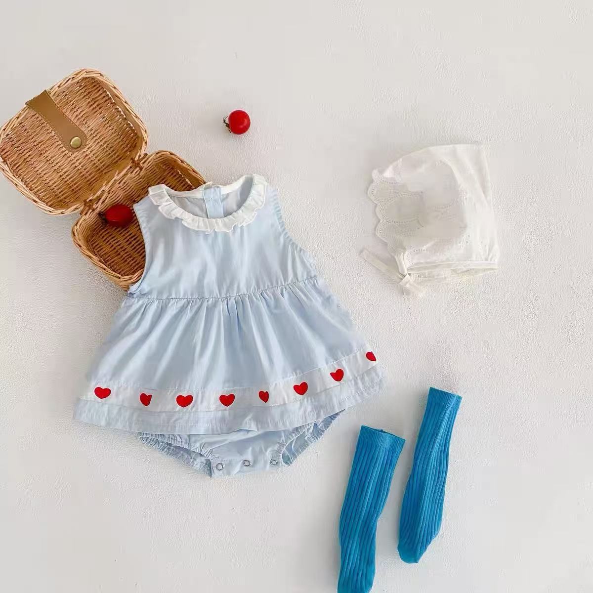 Western Style Clothes Summer Dress Lace Collar Sleeveless Bloomer Jumpsuit, Climbing Suit