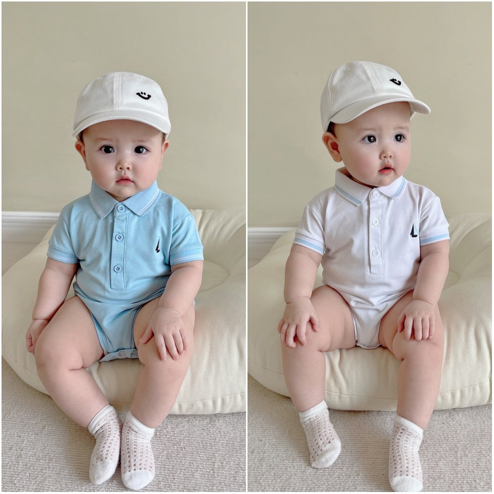 Triangle Rompers Born Jumpsuit Summer Fashionable Thin Cotton Jumpsuit, Climbing Suit