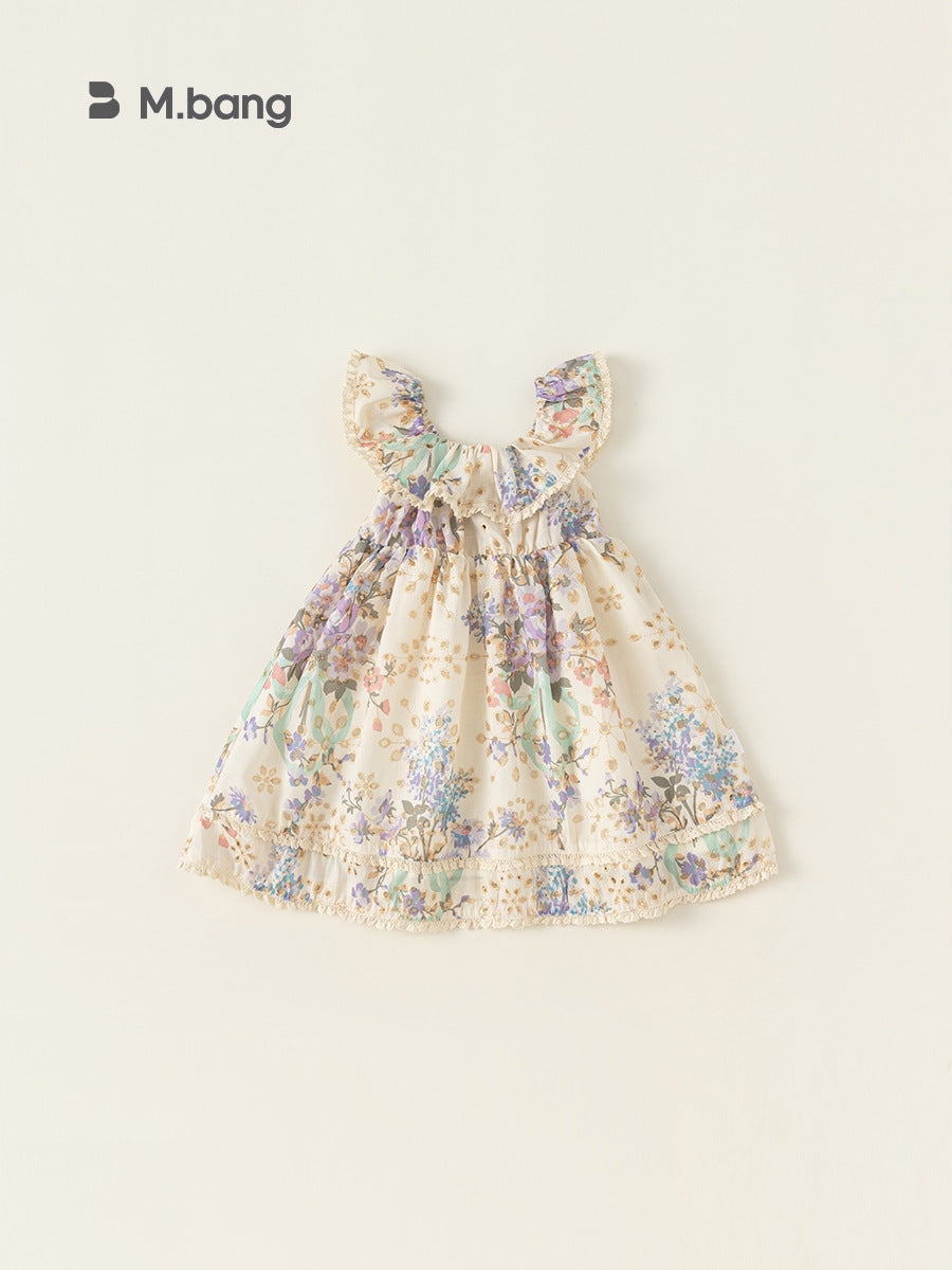 Children's Clothing Summer French Style Floral Skirt Children's Dress