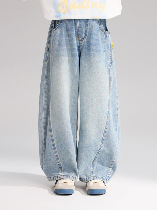 Women's & Children's Pudding Summer Wear Trousers Jeans Straight Children's Pants