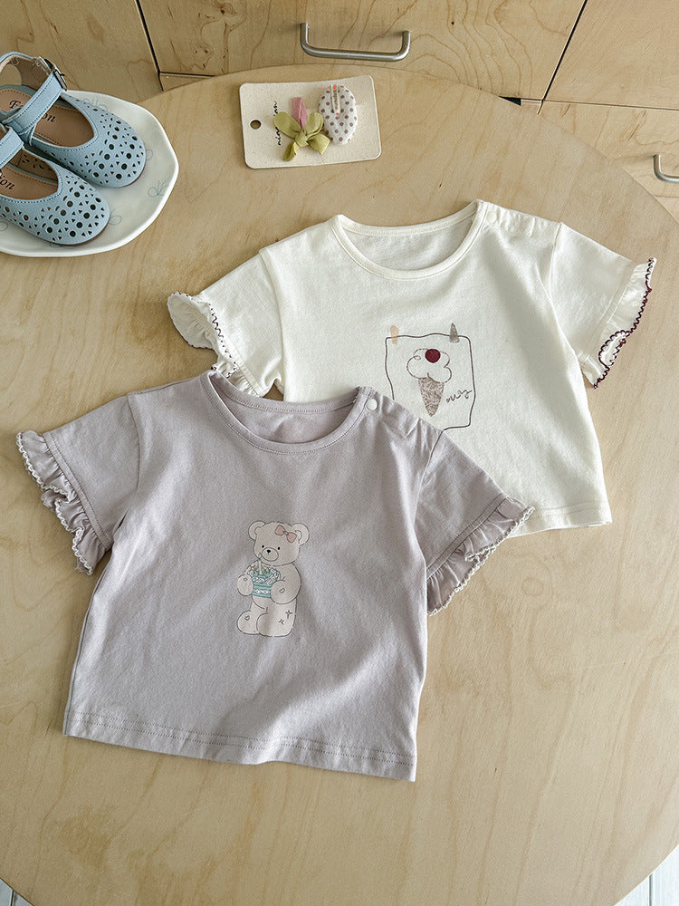 Summer Cartoon Short Sleeve Thin Versatile Children's T-shirt