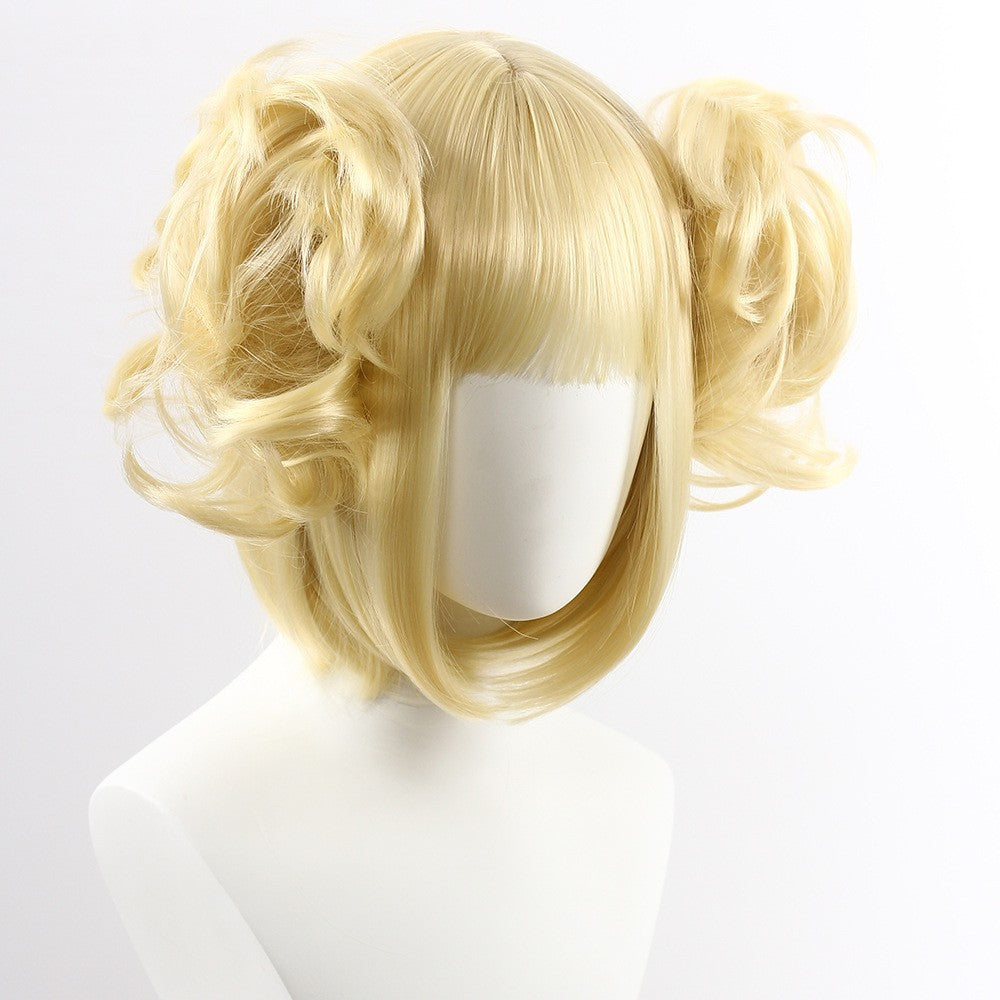 Milk Golden Jaws Clamp Pairs Ponytail Short Curly Hair Little Cos Wig