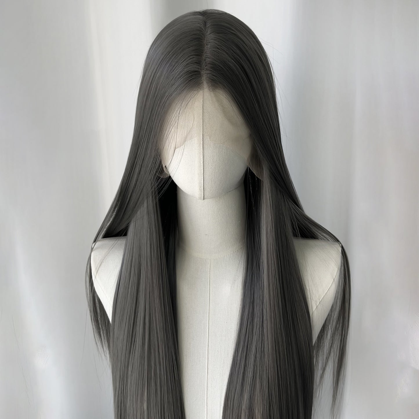 Hand Crochet Head Cover Embryo Crocheting Forehead Lace Free Long Straight Wig