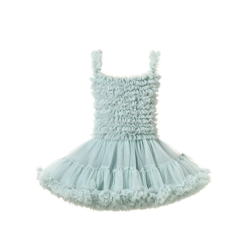 Children's Sleeveless Sling Princess Birthday Vest Tulle Children's Dress
