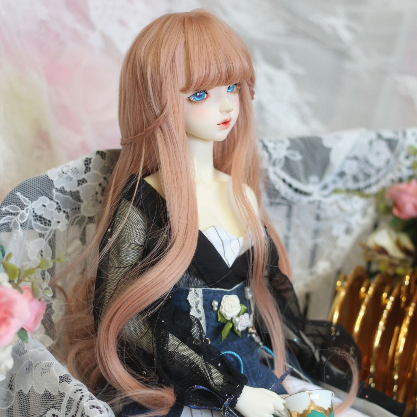Bangs Long Curly Hair Daily Two-dimensional Ye Cos Wig