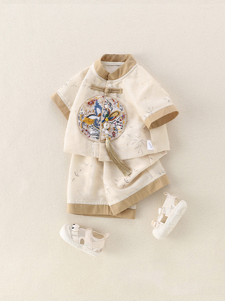 Style Embroidery One Year Old Celebration Dress Going Out Rompers Children's Suit
