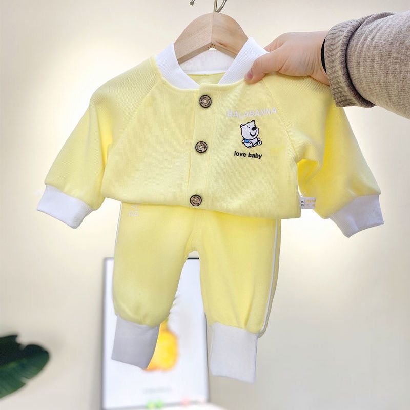Infant Casual Clothes Boy Autumn Western Style Baseball Uniform Children's Suit