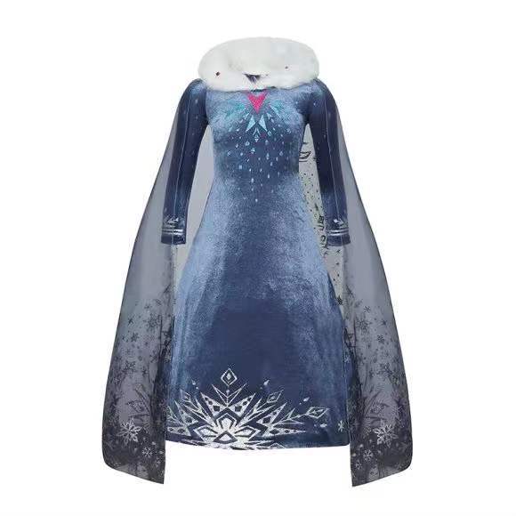 Frozen Princess Elsa Aisha Woolen Skirt Performance Children's Dress