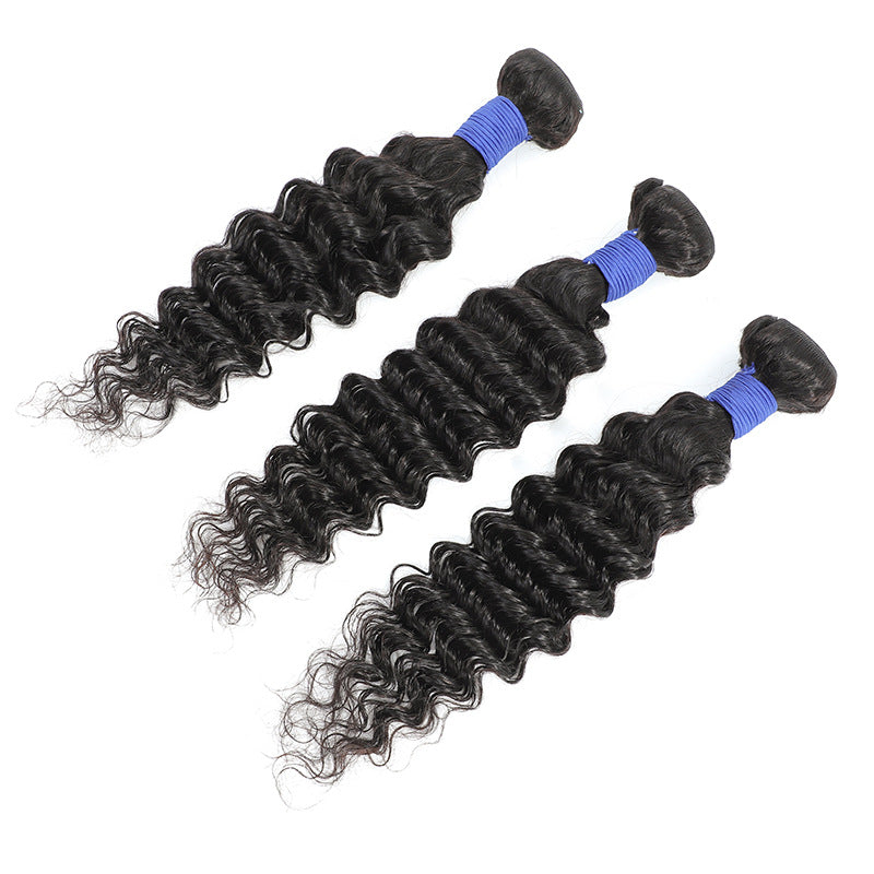 Comfortable Attractive Human Natural Color Weft Real Hair Wig