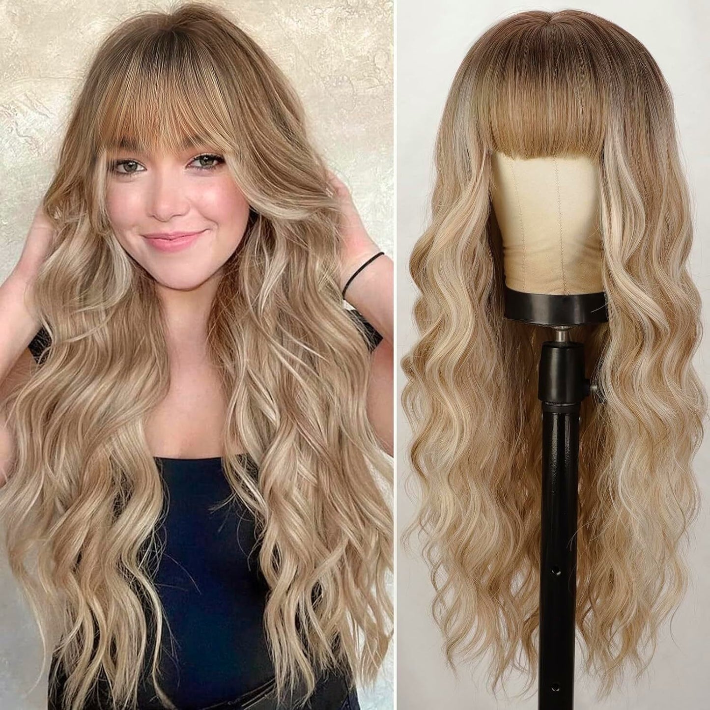 Women's Natural Fluffy Big Wave Curly Hair Wig Long Curls