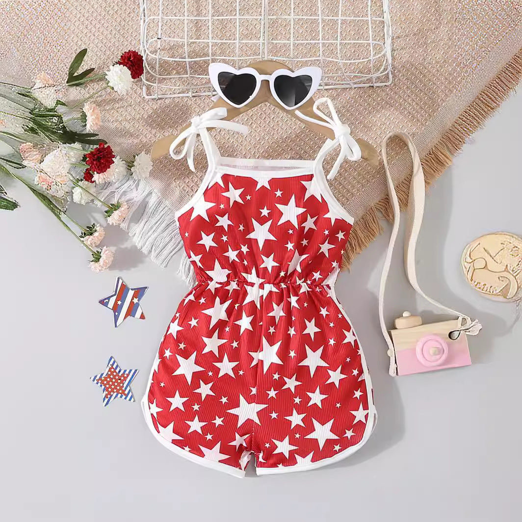 Summer Independent Day Jumpsuit Infant Comfortable Jumpsuit, Climbing Suit
