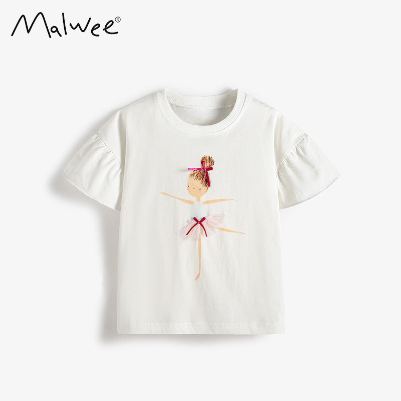 Children's Cute Cartoon Pattern Short-sleeved Shirt Summer Thin Children's T-shirt