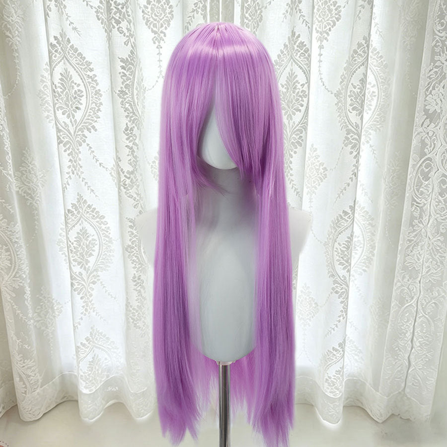 Universal Bangs Long Straight Fiber Rose Net Cos Wig