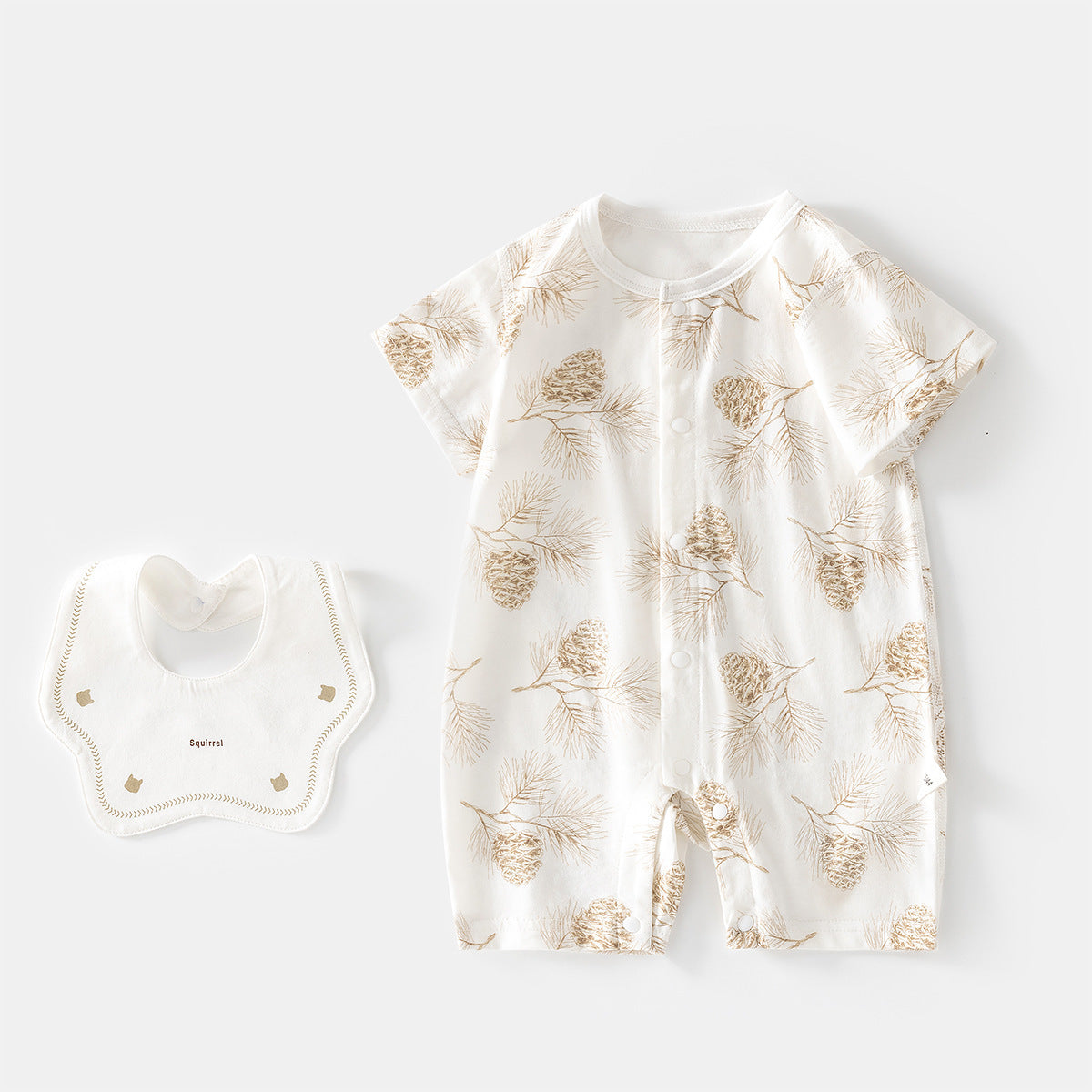 Sleeve Rompers Summer Ice Oxygen Cotton Thin Romper Infant Air Jumpsuit, Climbing Suit