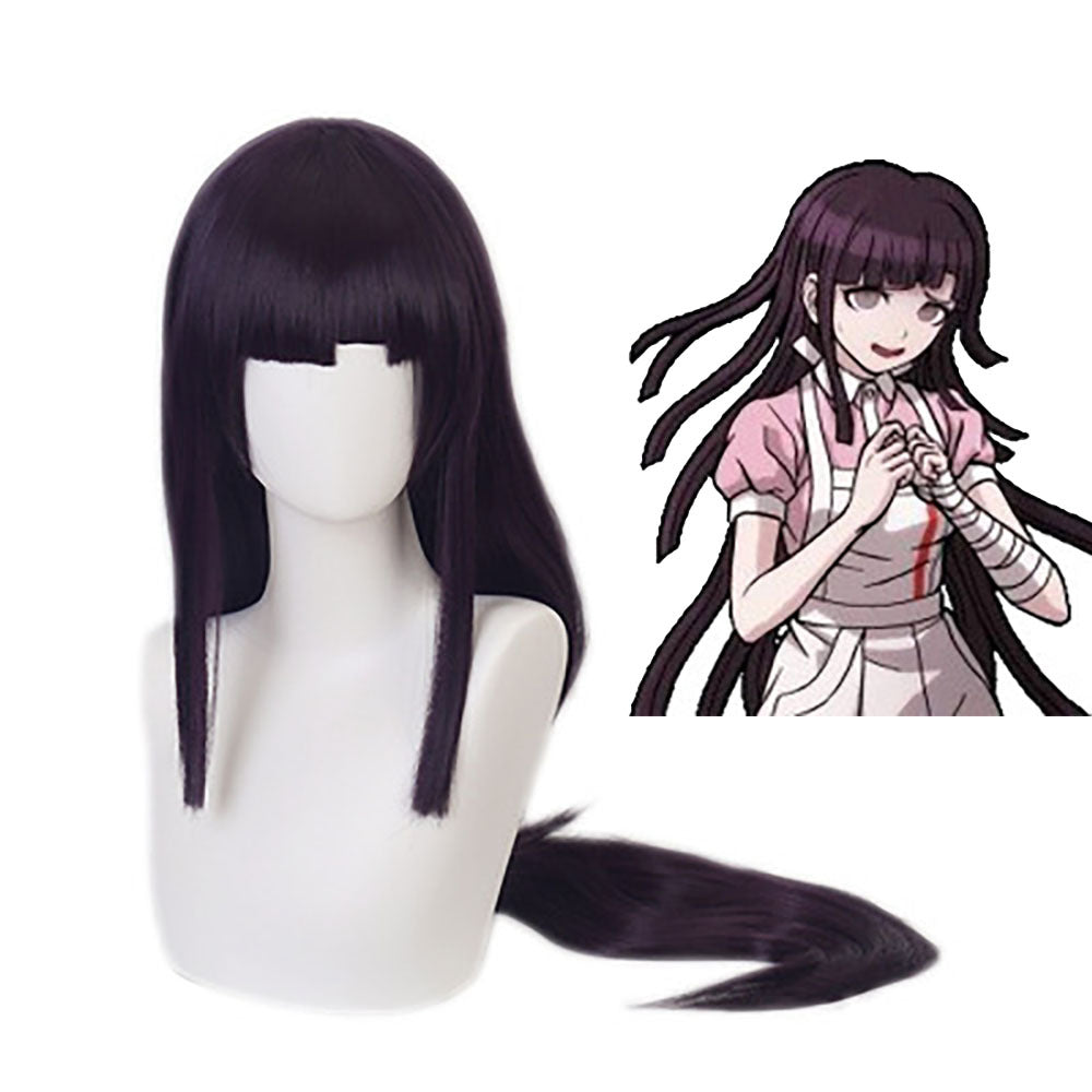 Roving Sin Wood Mandarin Orange Black Purple Long Straight Wig