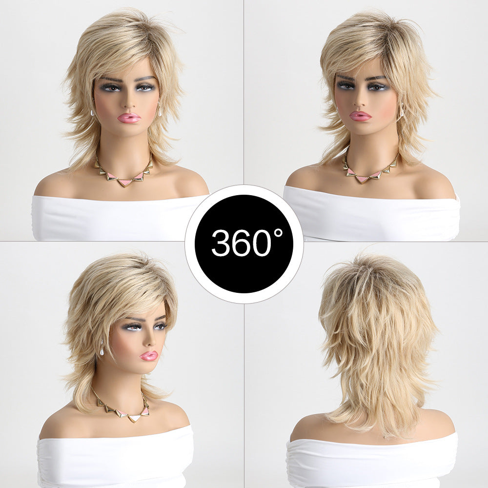 Fashion Realistic Side Bangs Chemical Fiber Wig Short Curly Hair
