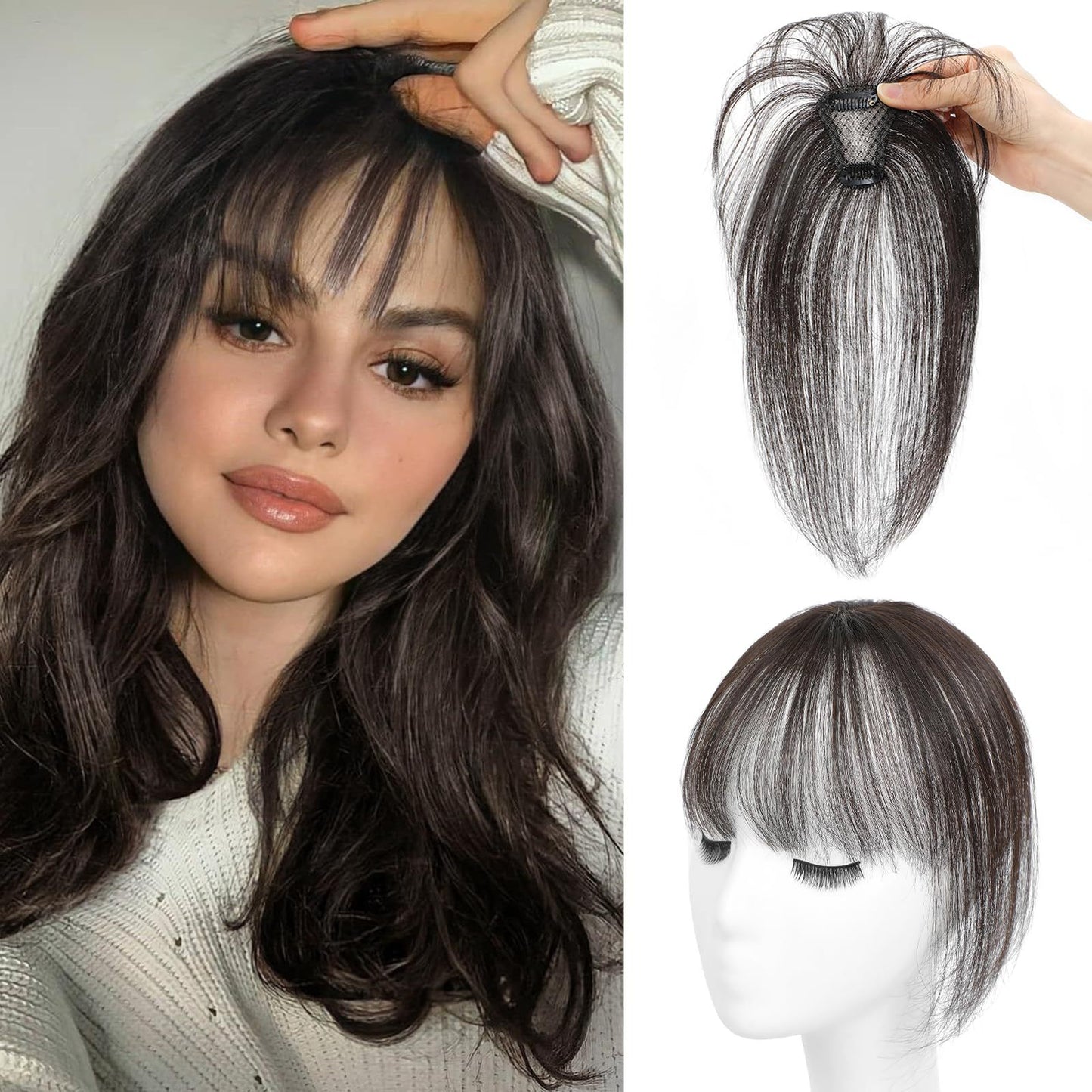 Hand-woven Straight Female Real Human Hair Elegant Wig