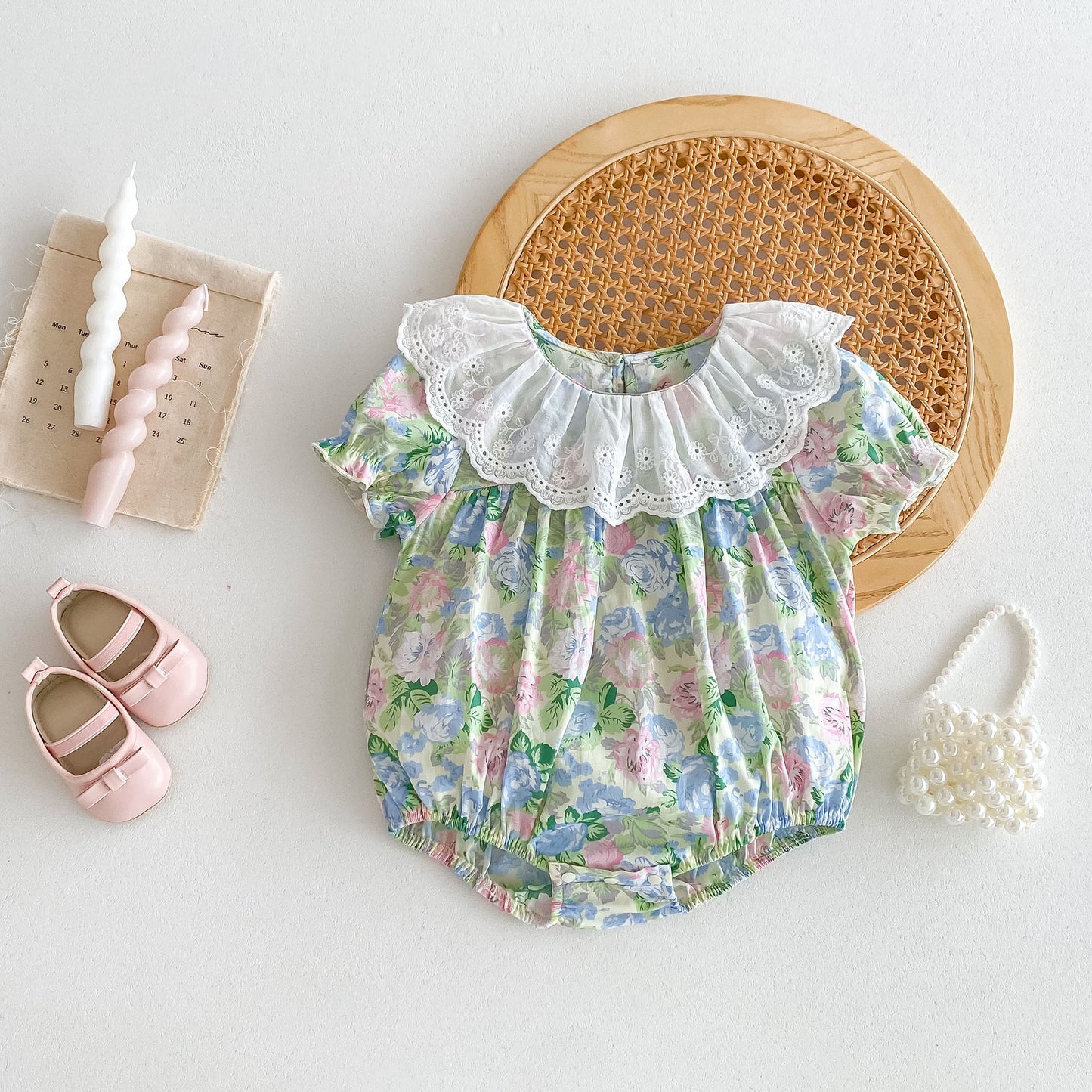 Born Clothes Class Pure Cotton Summer Thin Princess Jumpsuit, Climbing Suit