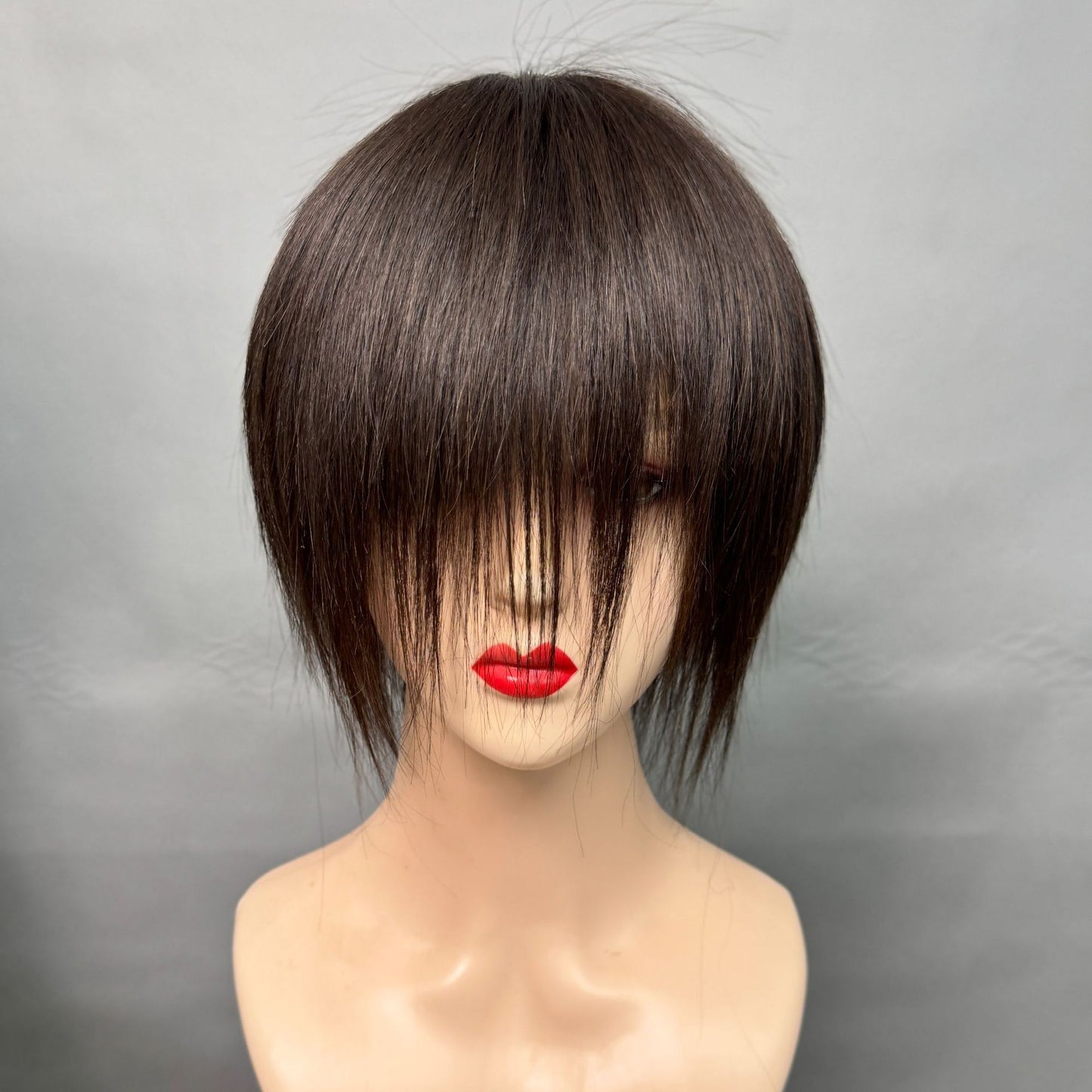 Women's Real Hand-woven Style Needle Spinning Breathable Inner Wig Short Curly Hair