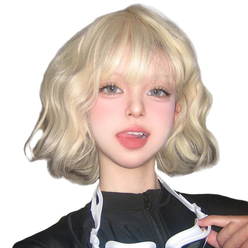 Women's Natural Fluffy Realistic Small Curls Artificial Wig Short Curly Hair