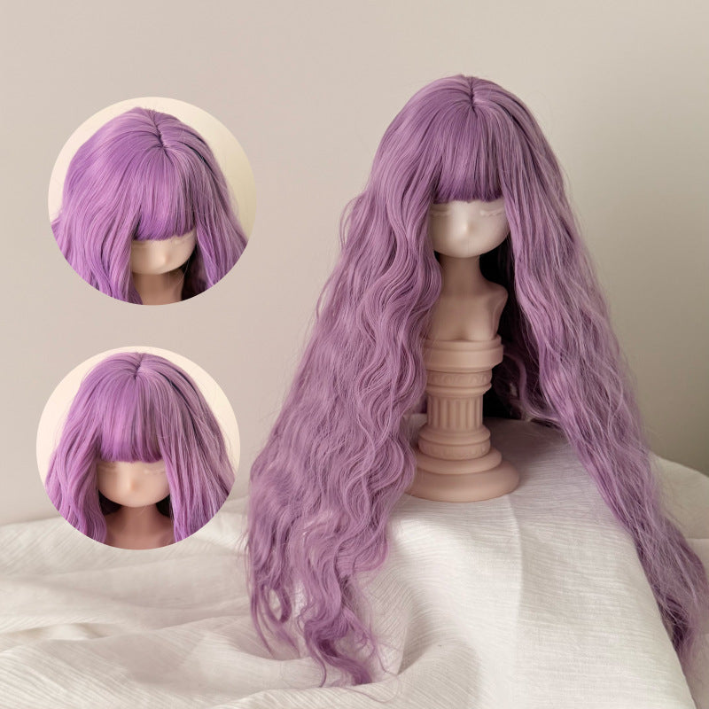 Silk Props With Bangs Small Curls Hair Cos Wig