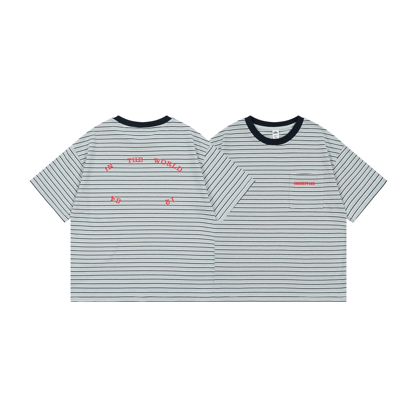 Children's Boys Loose Letter Stripes Short Sleeved Youth Casual Children's T-shirt