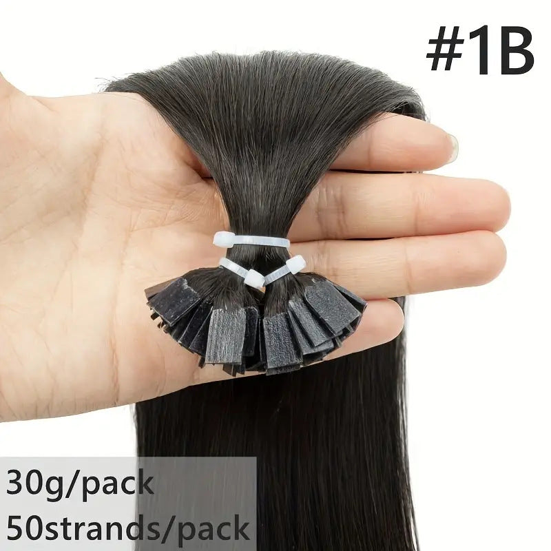 New Human Hair Foaming White Extension Long Straight Wig