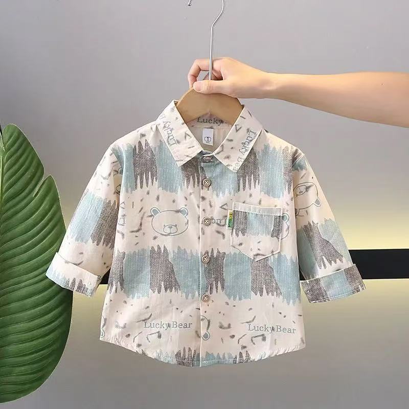 Children's Class Cotton Breathable Casual Long Sleeve Children's Shirt