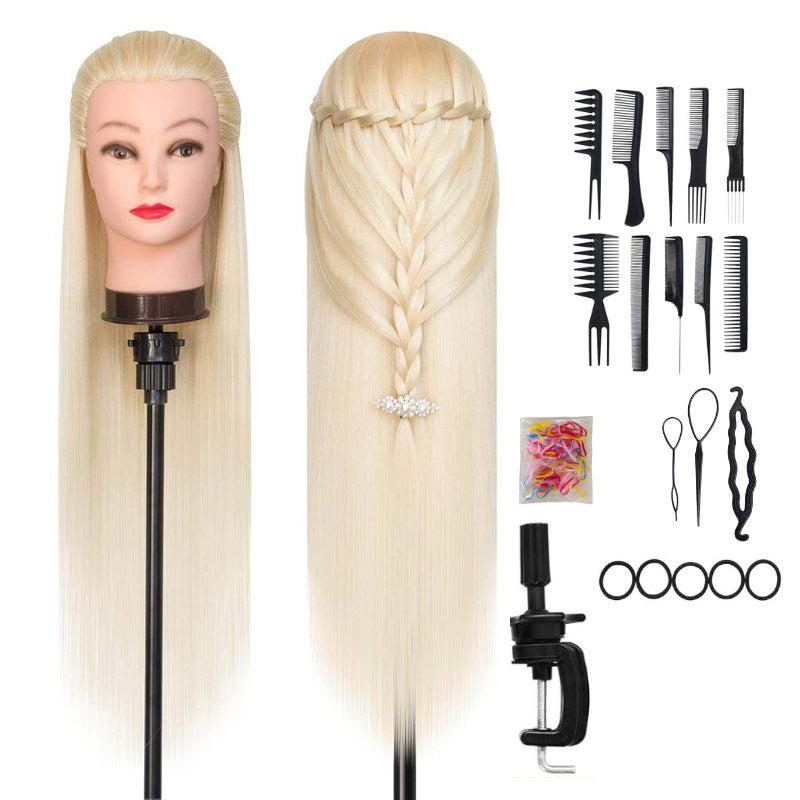 Model Head Practice Hairdressing Hair Cutting Teaching Mock Other Wig