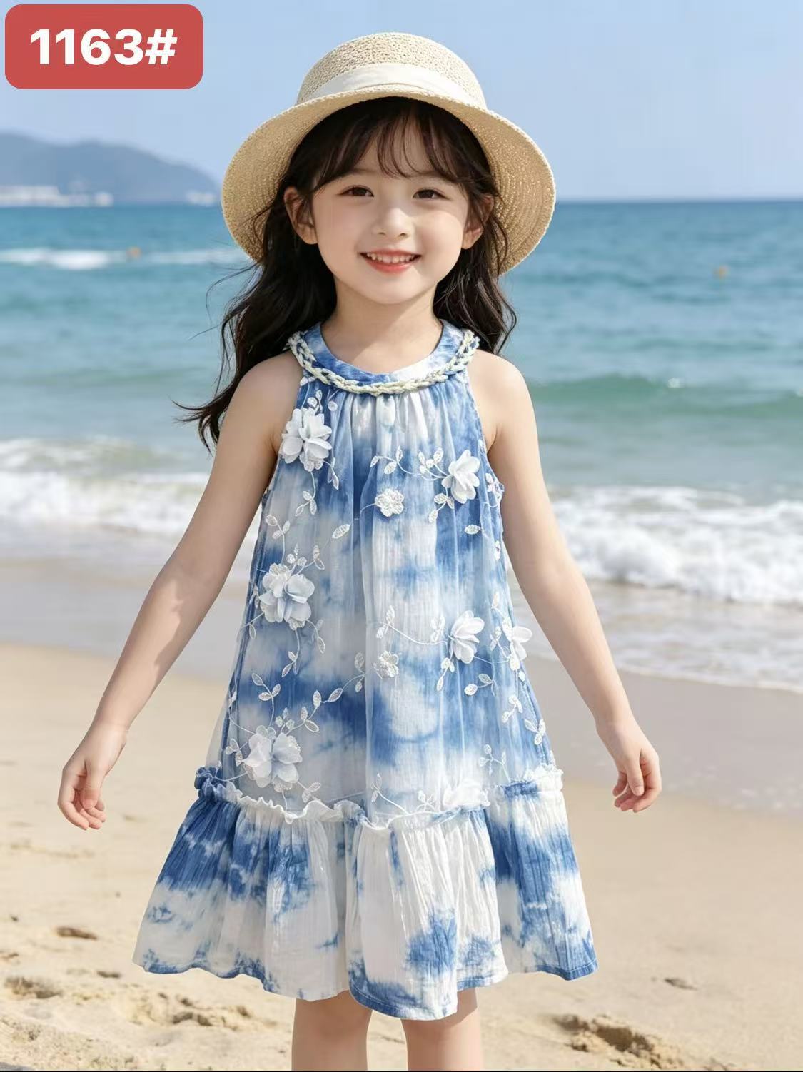 Summer Chinese Style Ethnic Radix Plant Handmade Western Frog Button Children's Dress