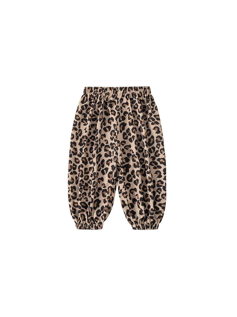 Children's Clothing Leopard Patterned Fashionable Full Printed Anti Children's Pants