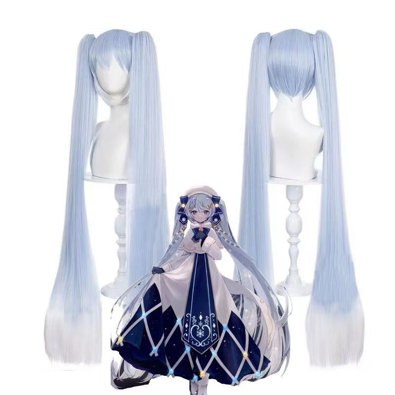 Future Style Water Blue Fiber Headgear Cos Wig