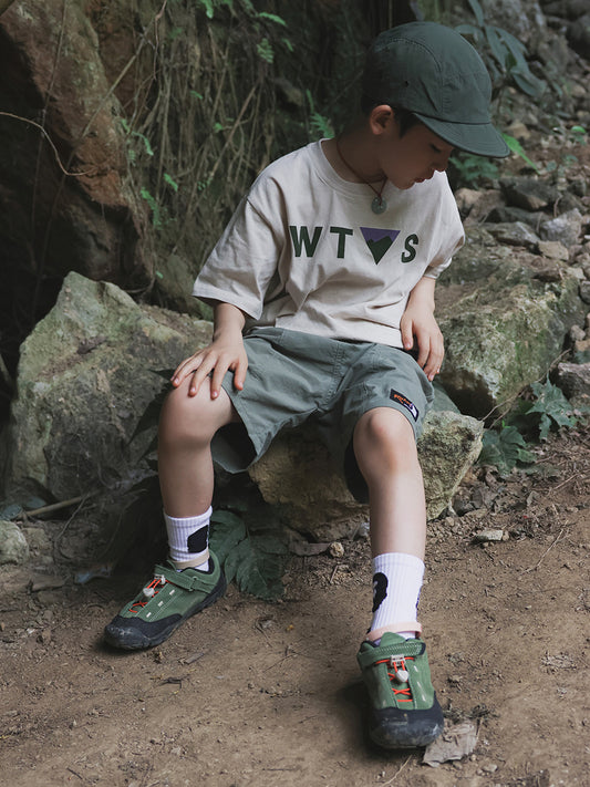 Children's Short-sleeved Summer Outdoor Mountain Round Neck Boy's Soft Cotton Children's T-shirt